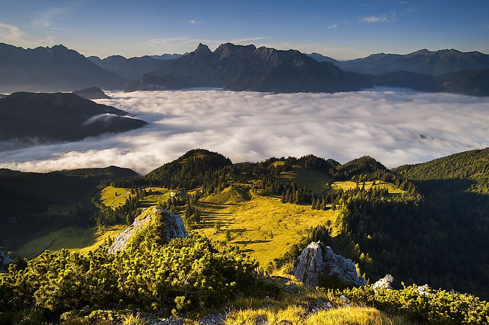 The mountains of Gesäuse National Park.