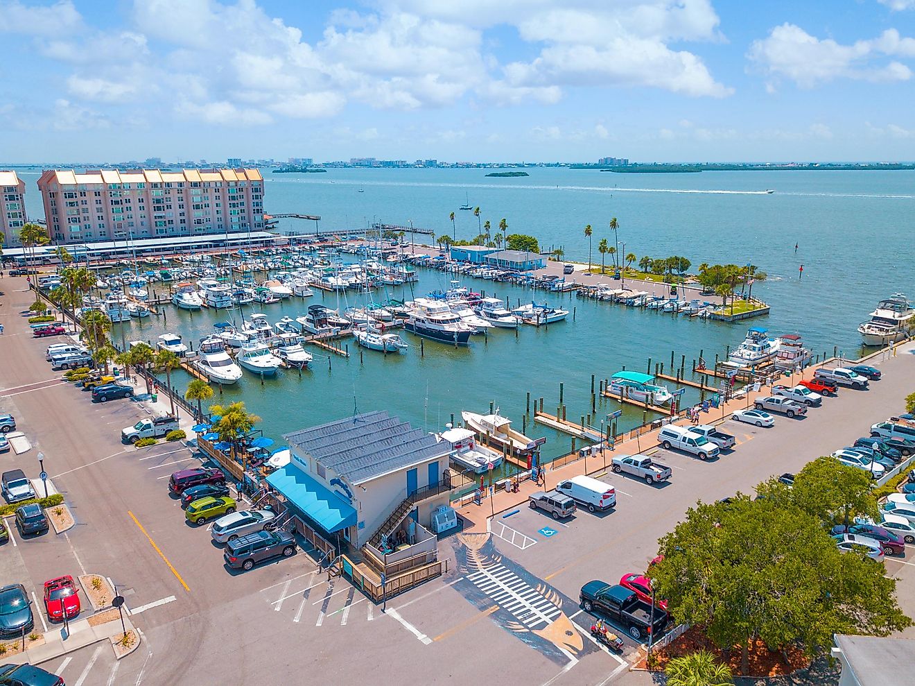 Aerial view of Dunedin, Florida.