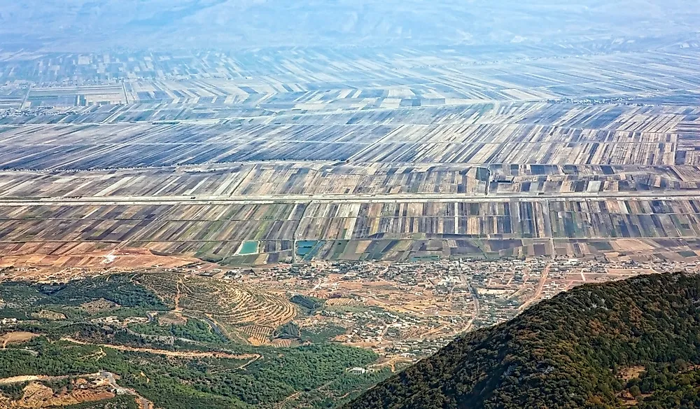 Agricultural fields in Syria.