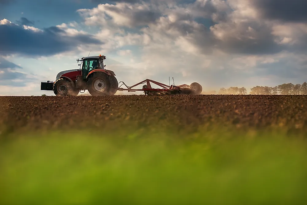 An agrarian society is one built on farming. 