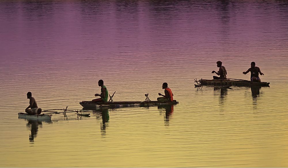 Fish are an important natural resource for the locals.