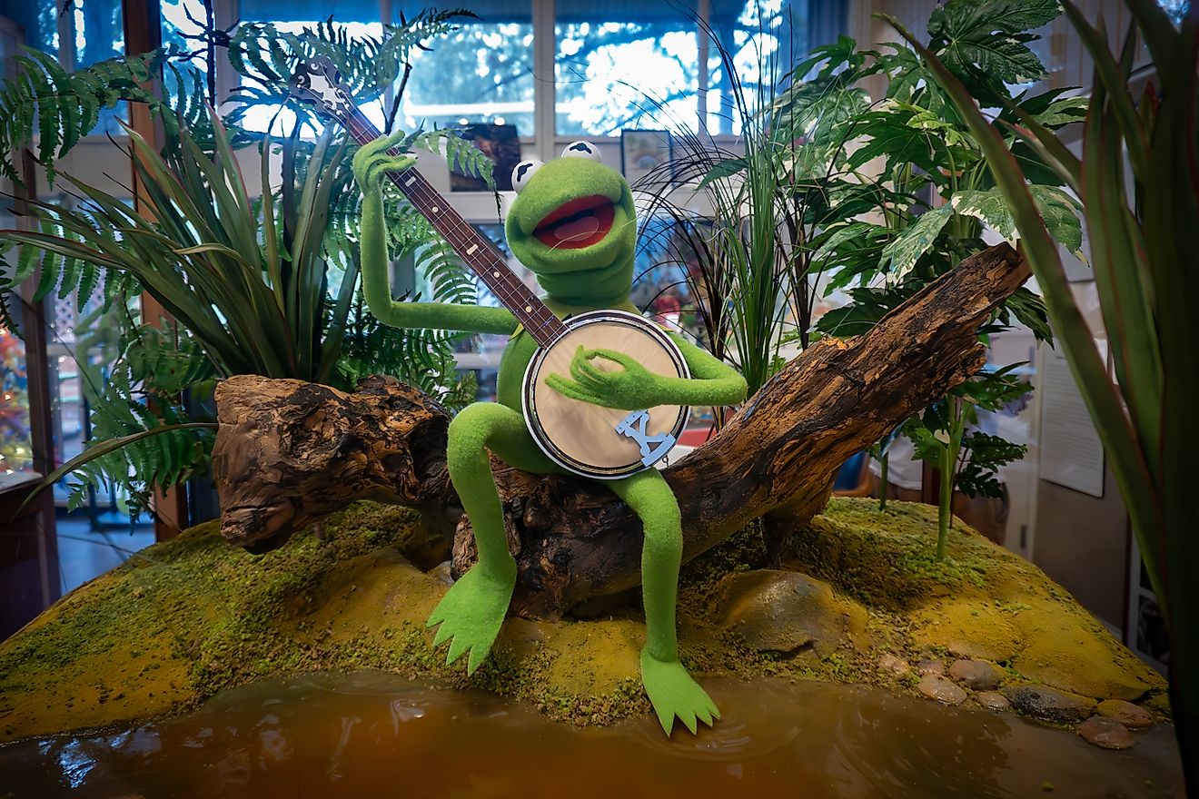 Inside the Birthplace of Kermit the Frog in Leland, Mississippi. Editorial credit: EWY Media / Shutterstock.com.