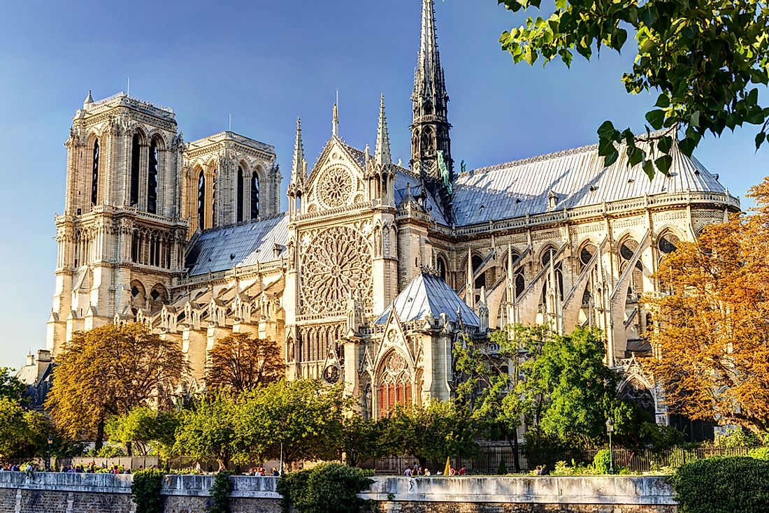 The Notre Dame Cathedral, Paris. 