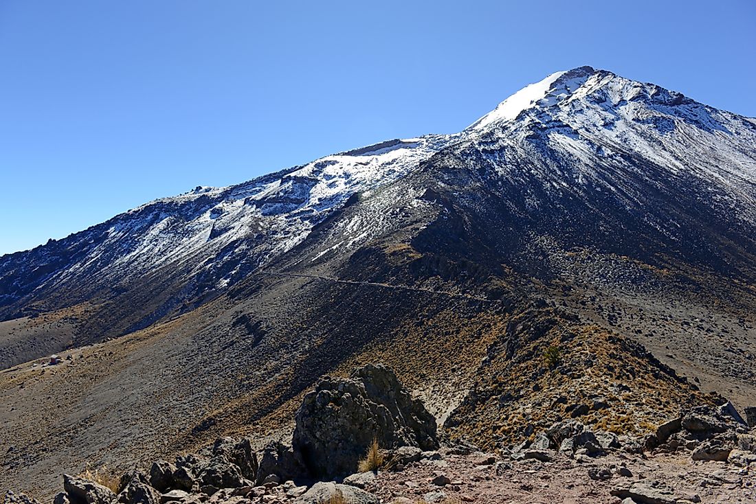 Pico de Orizaba, in Mexico, is the highest volcano in North America. 