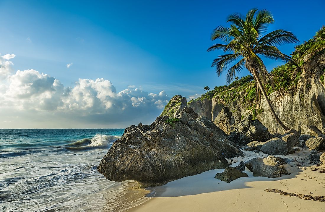 A beach at Tulum, Mexico.
