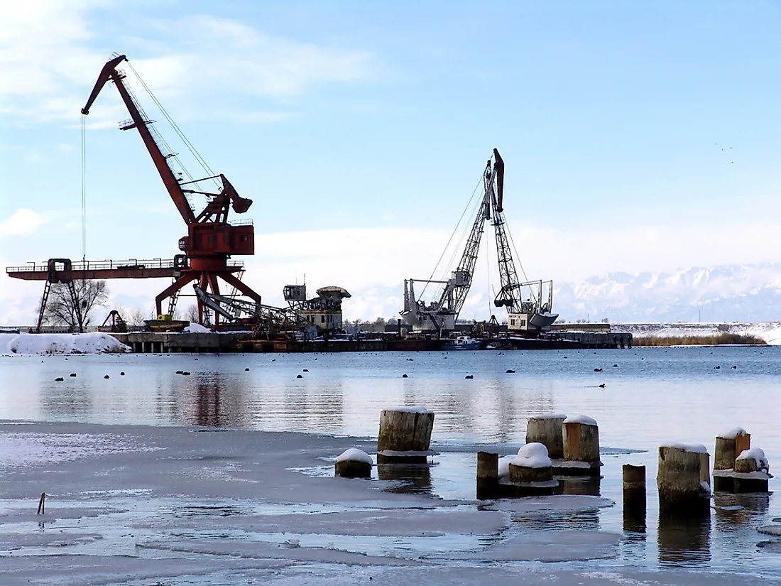 Oil drilling in Uzbekistan. 