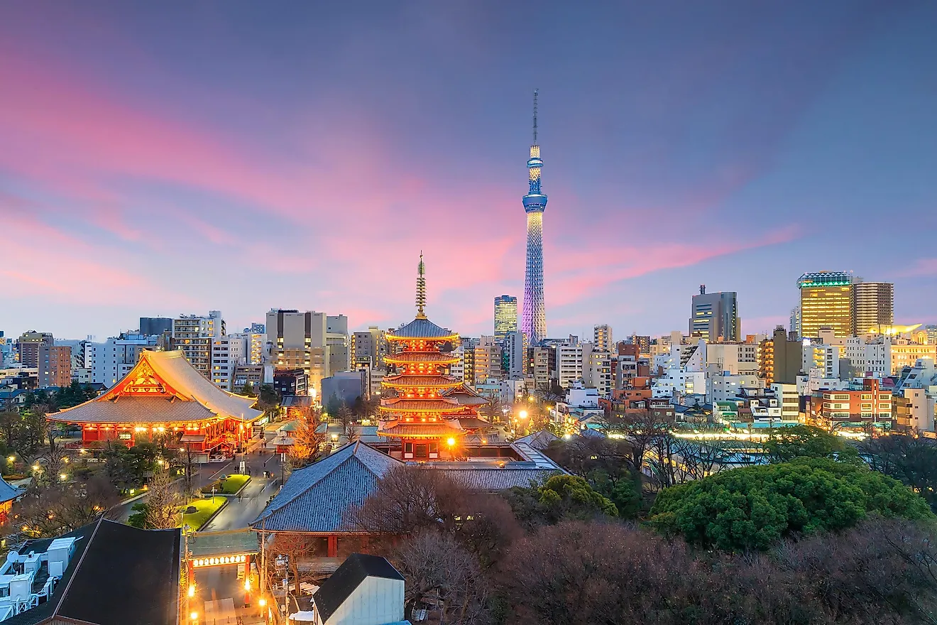 The cityscape of Tokyo, Japan.