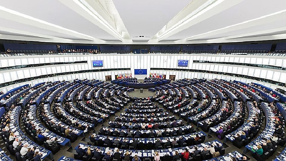 Representative from across the EU converge in the European Parliament.