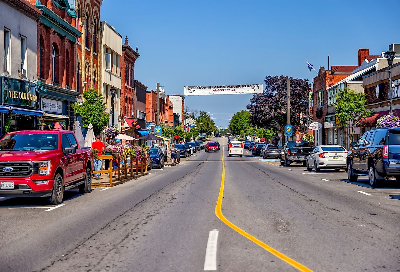 Main street in Gananoque, Ontario. Image credit Todamo via Shutterstock