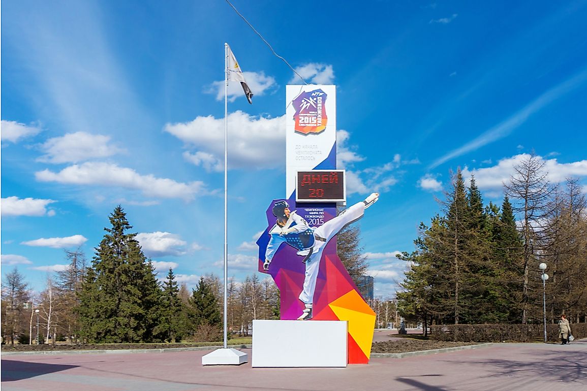 The 2015 World Taekwondo Championships took place in Chelyabinsk, Russia. Editorial credit: Ayrat A / Shutterstock.com