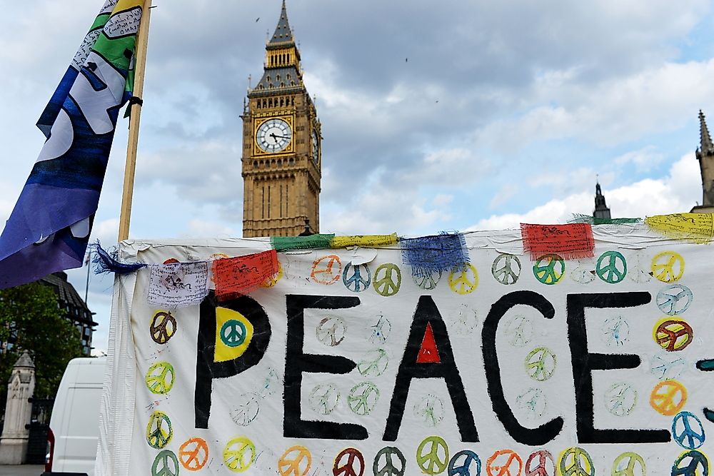 Protests against ISIS in London, England. Editorial credit: 1000 Words / Shutterstock.com.