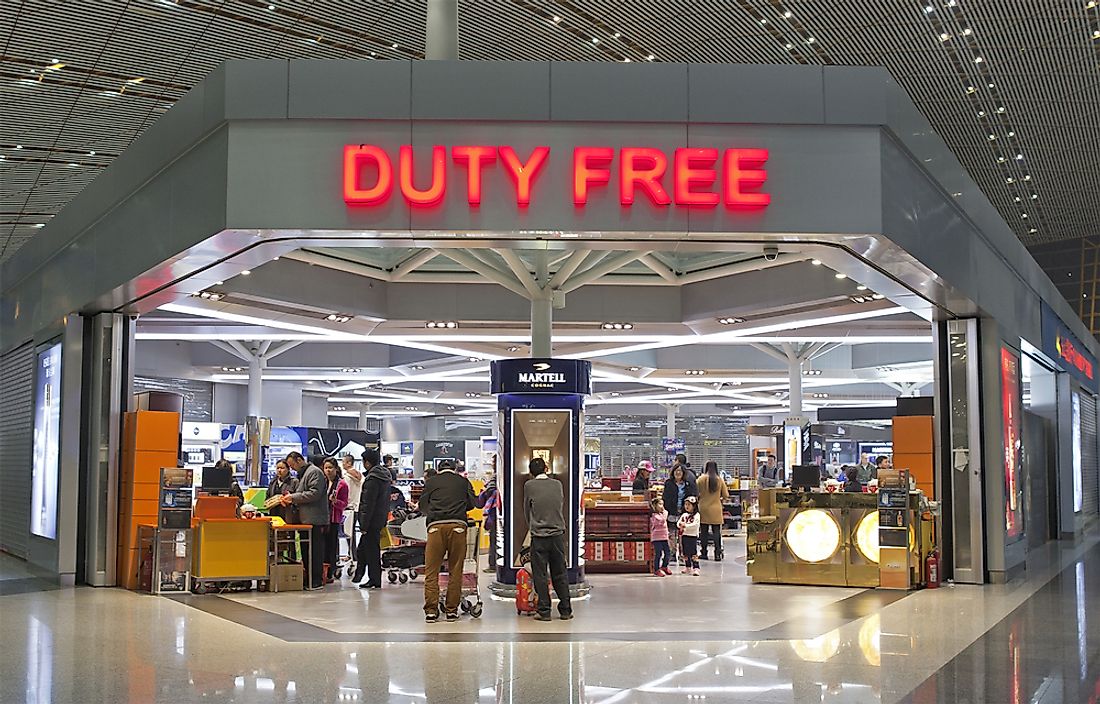 A duty free store in Beijing, China. Photo credit: testing / Shutterstock.com. 