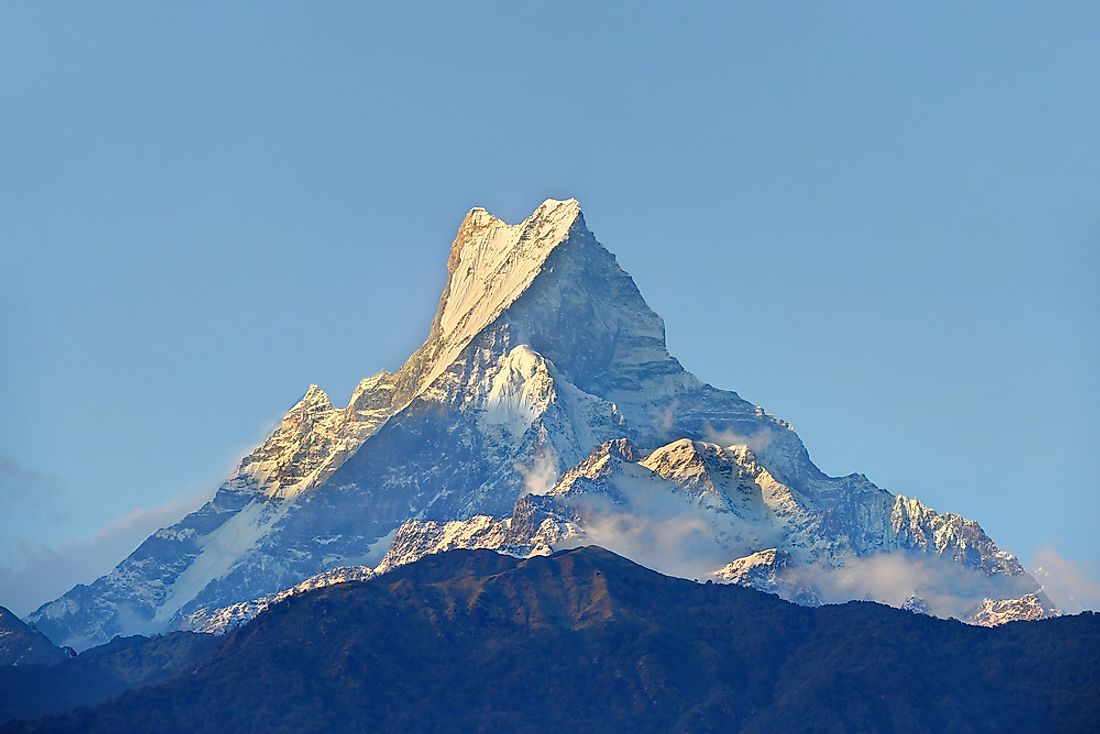 Mount Machhapuchhre in Nepal. 