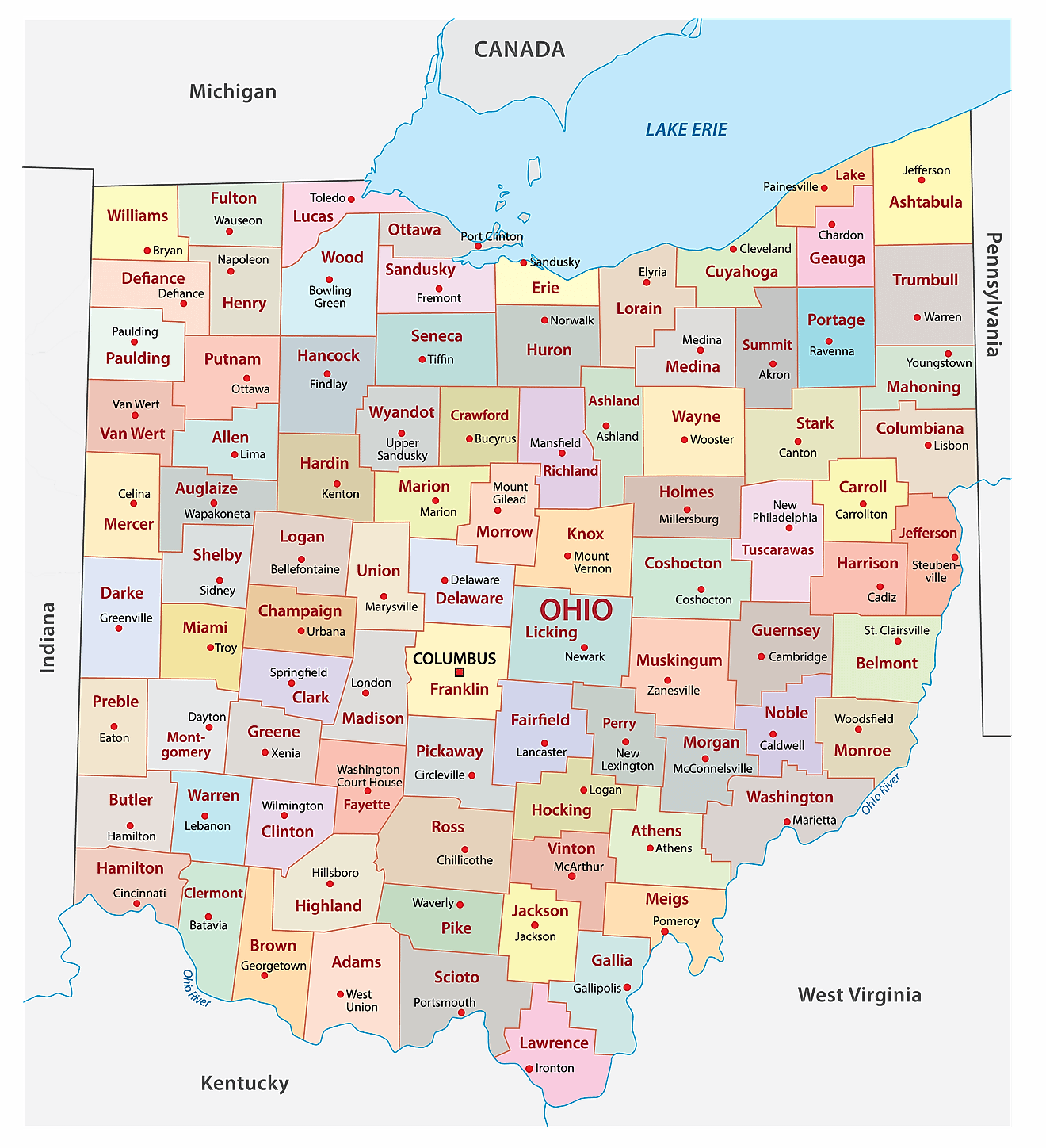 Ohio Maps Facts World Atlas