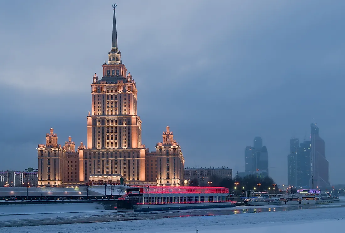 The Hotel Ukraine is an example of what is sometimes called "Stalinist Architecture". 