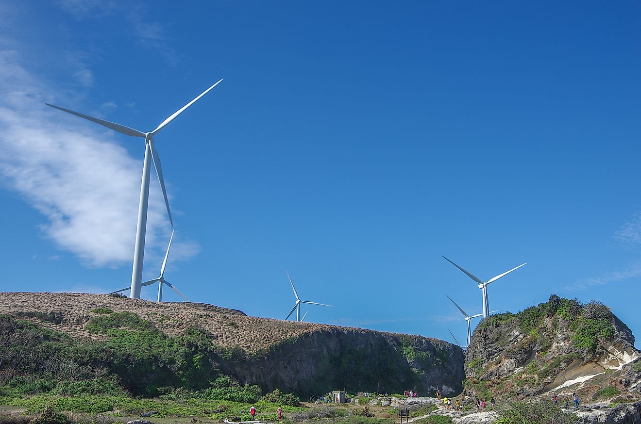 Wind turbines producing clean power. Despite current problems, the renewable energy sector shows promise for many struggling African nations, such as the Central African Republic