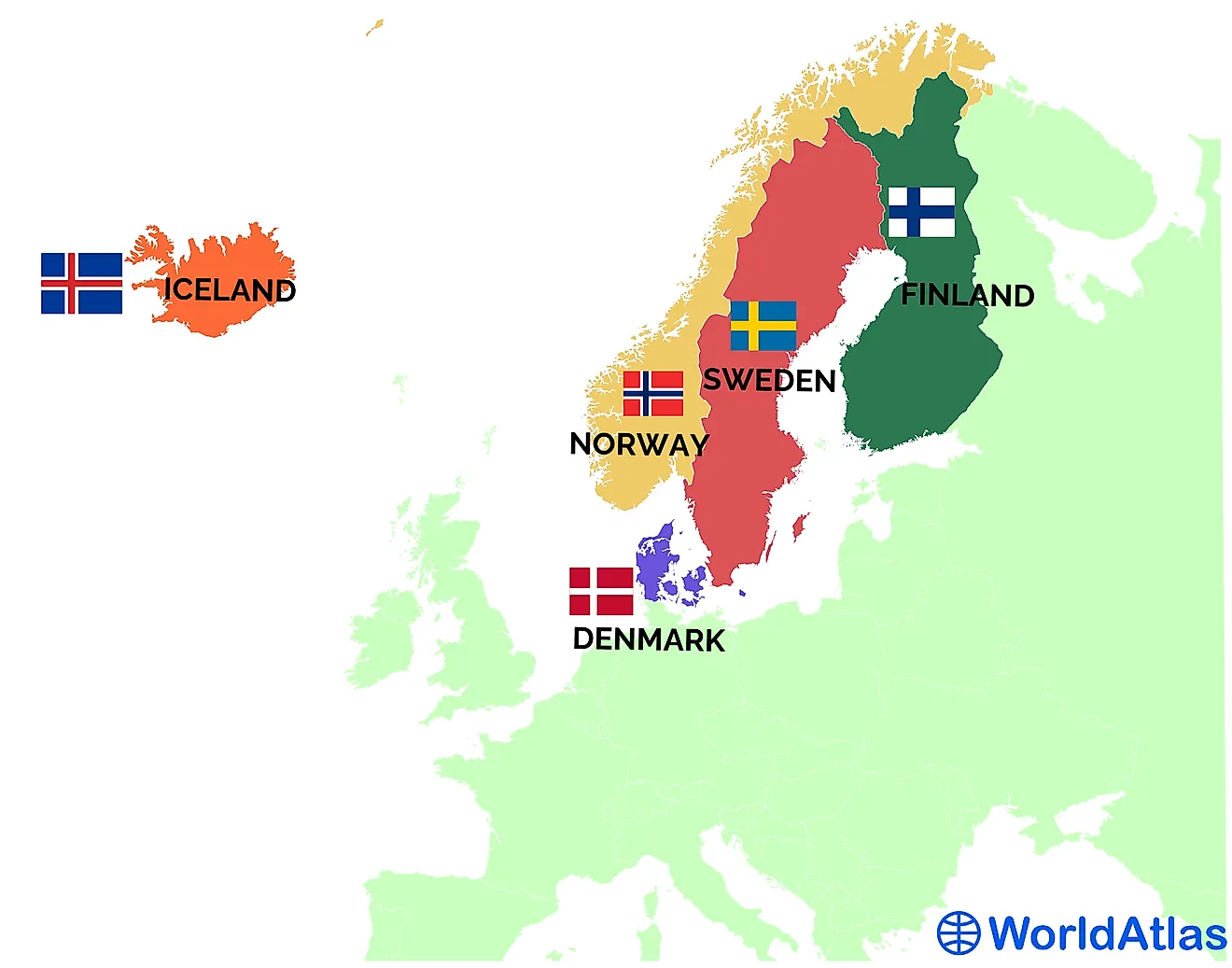 Nordic countries of Europe.