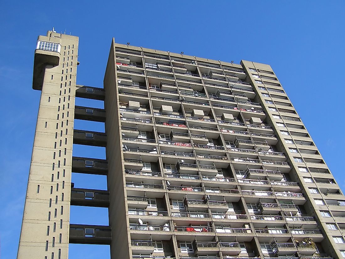 The Trellick Tower is a residential tower in London. 