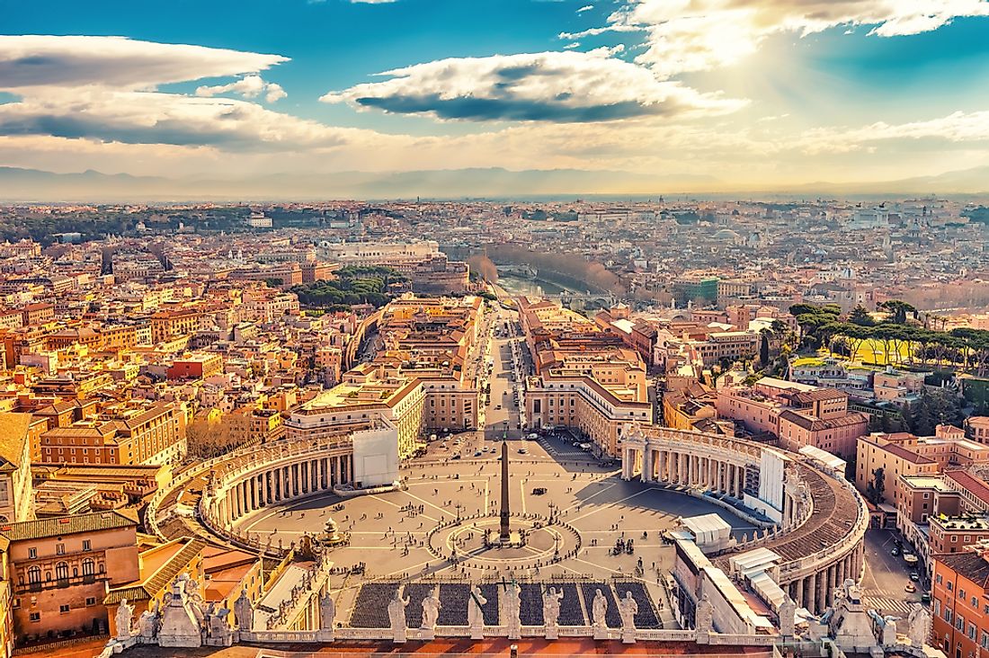 The State of Vatican City occupies an area of 44 hectares inside Rome. 
