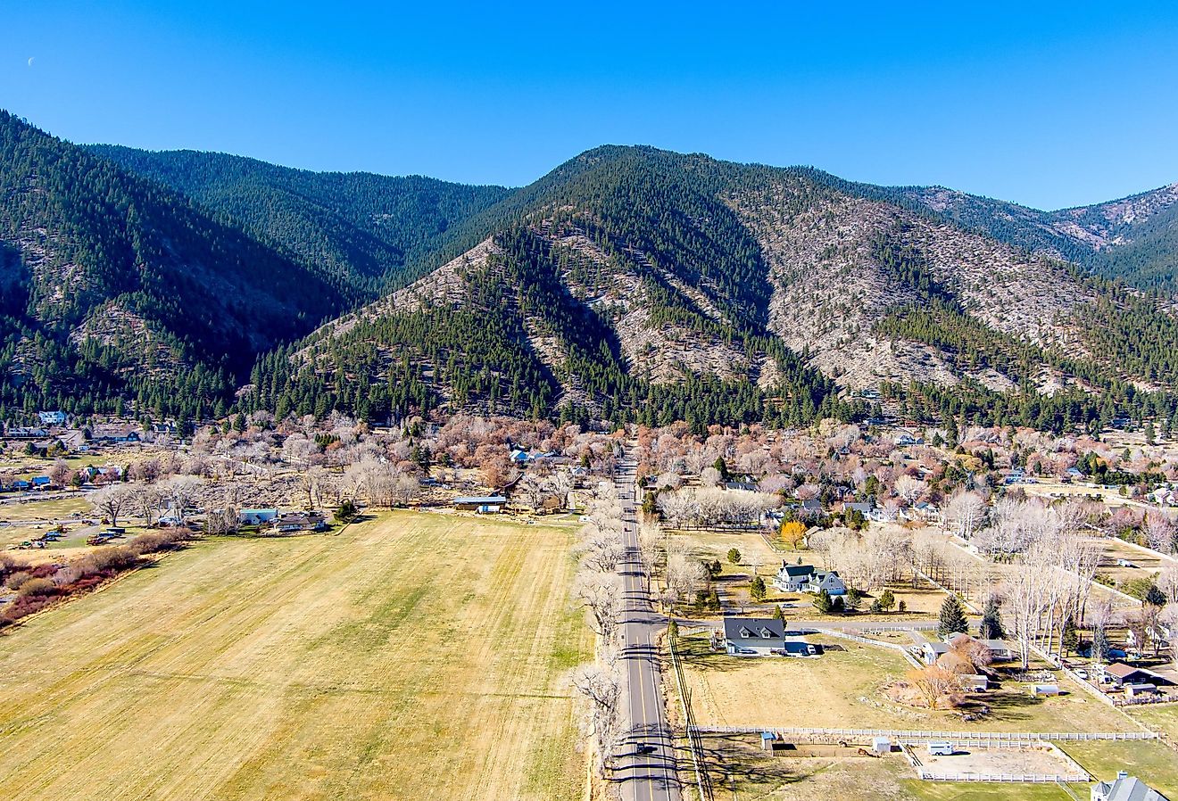 Overlooking Genoa, Nevada. 