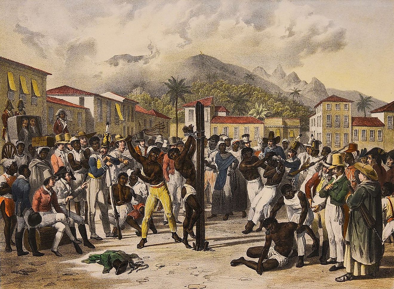 Punishing slaves in Brazil, by Johann Moritz Rugendas