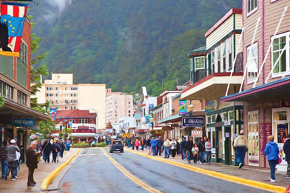 Downtown Juneau, the capital city of Alaska. 