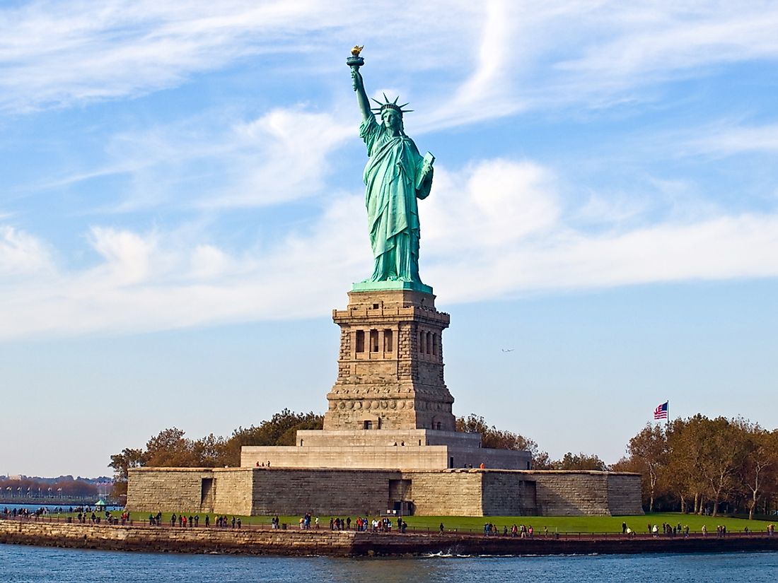 The Statue of Liberty. 
