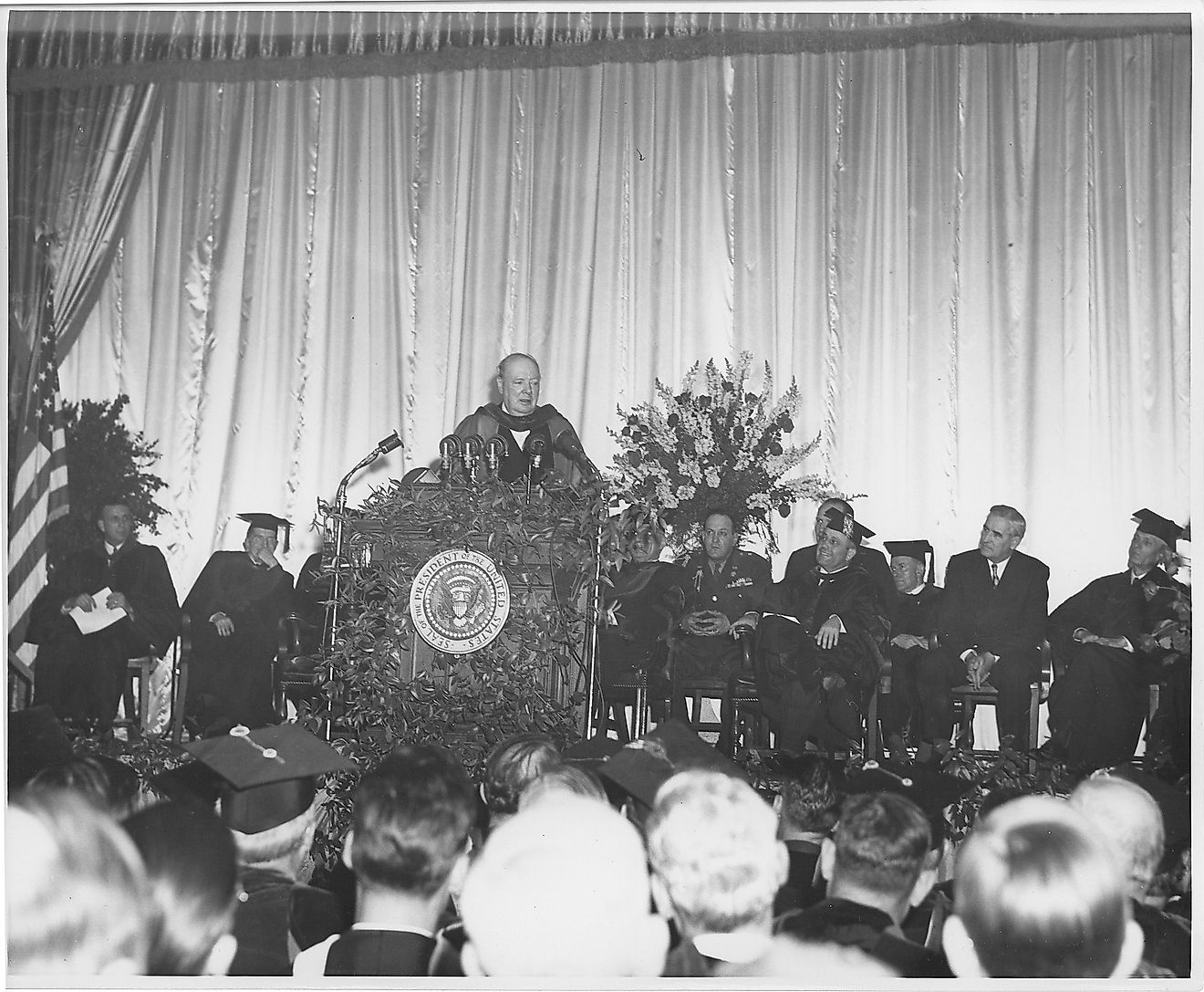 Winston Churchill "Iron Curtain" speech at Westminster College (MSA). Image credit: Missouri State Archives/Flickr.com