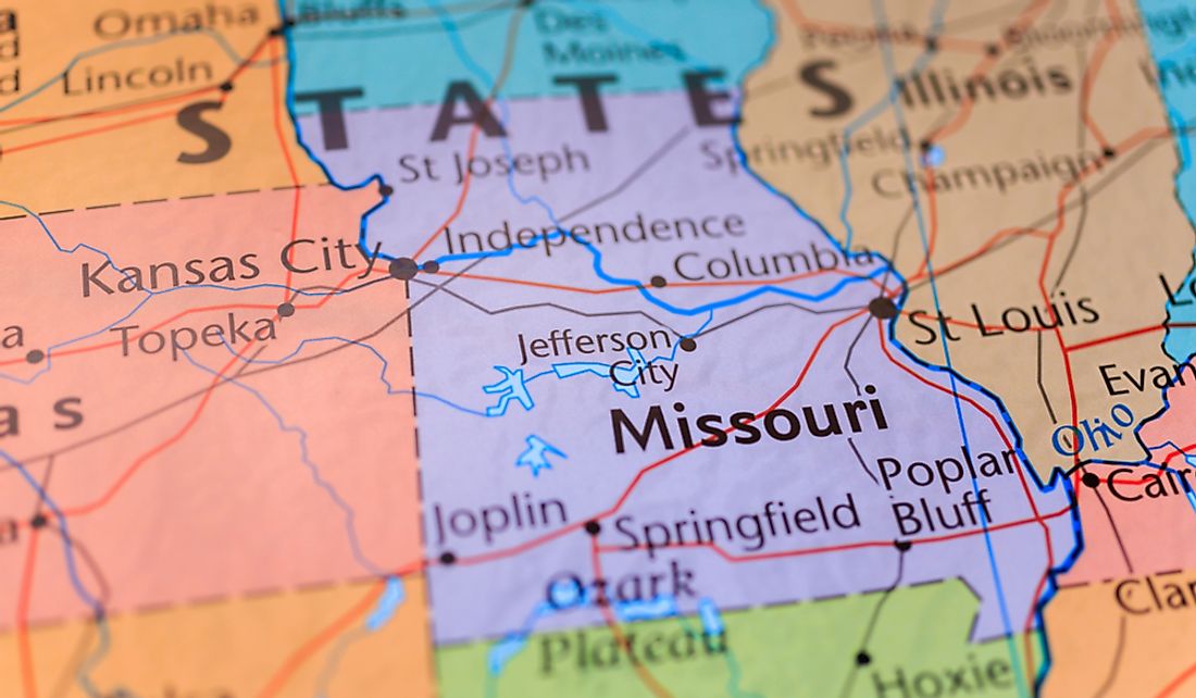 Missouri is bordered by eight states.