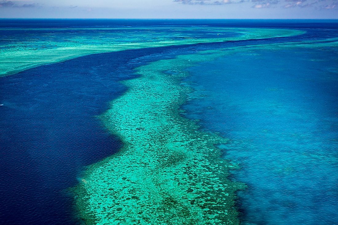 The Great Barrier Reef in Queensland, Australia is the largest coral reef system in the world.