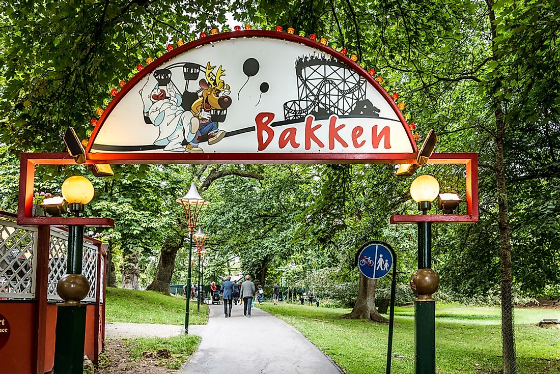 Entrance to Dyrehavsbakken, or Bakken. Editorial credit: Stig Alenas / Shutterstock.com.