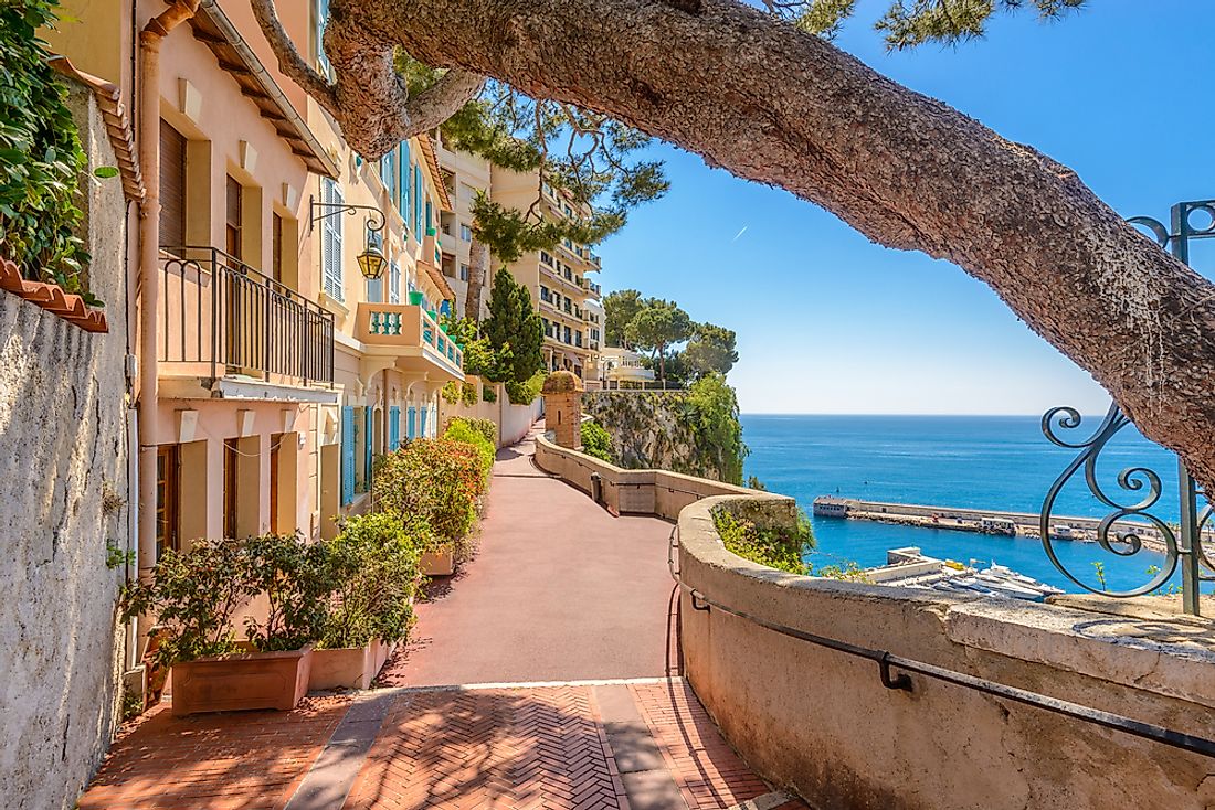 A typical street in Monaco. 