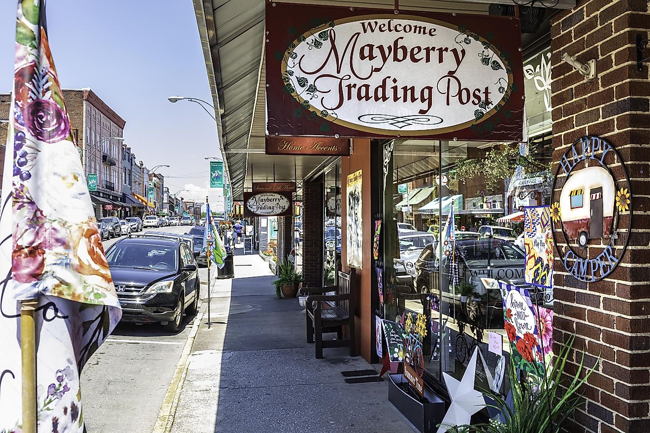 Busy Main Street, Mount Airy, North Carolina