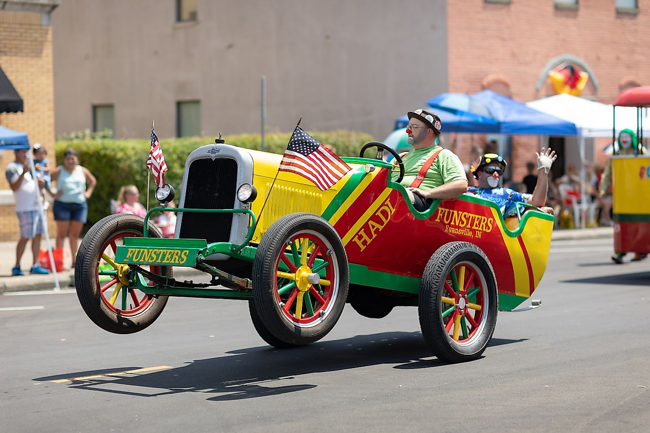 The Strassenfest Parade in Jasper, Indiana. By Roberto Galan / Shutterstock.com