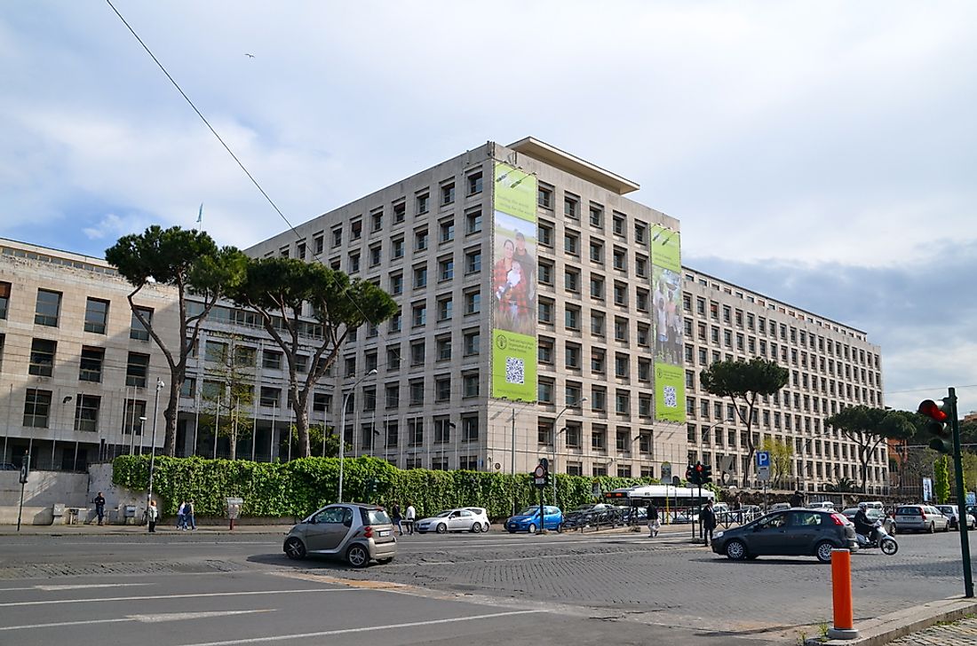 FAO headquarters in Rome, Italy. Editorial credit: lucarista / Shutterstock.com