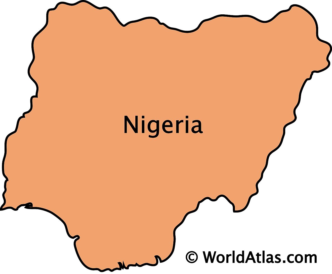 Outline Map of Nigeria