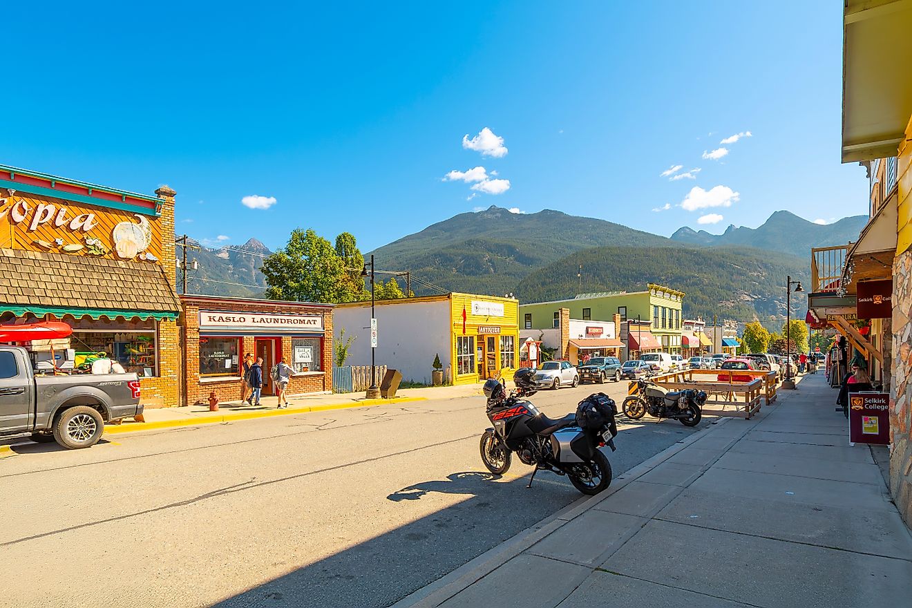 The beautiful downtown area of Kaslo, British Columbia, Canada.