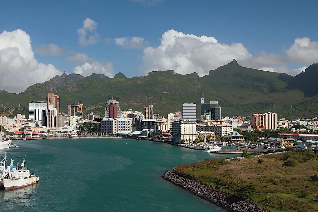 The bay of St. Louis, Mauritius. 