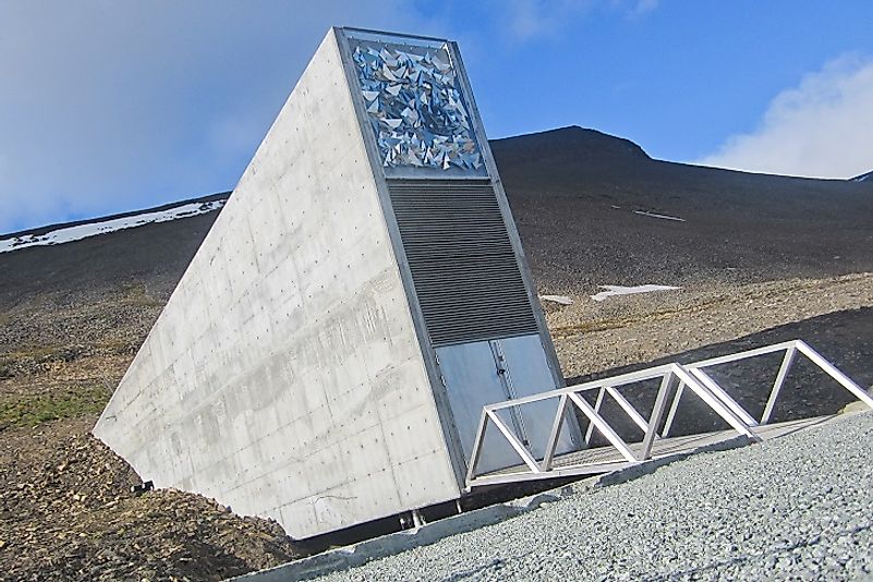Above-ground entrance to the Svalbard Global Seed Vault.