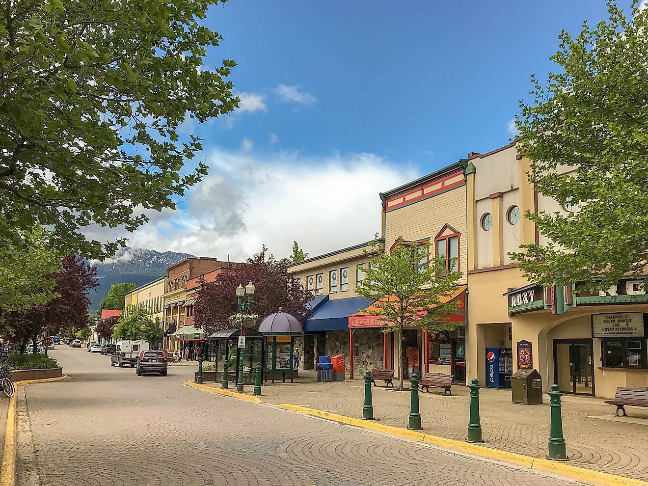 main street in revelstoke, british columbia