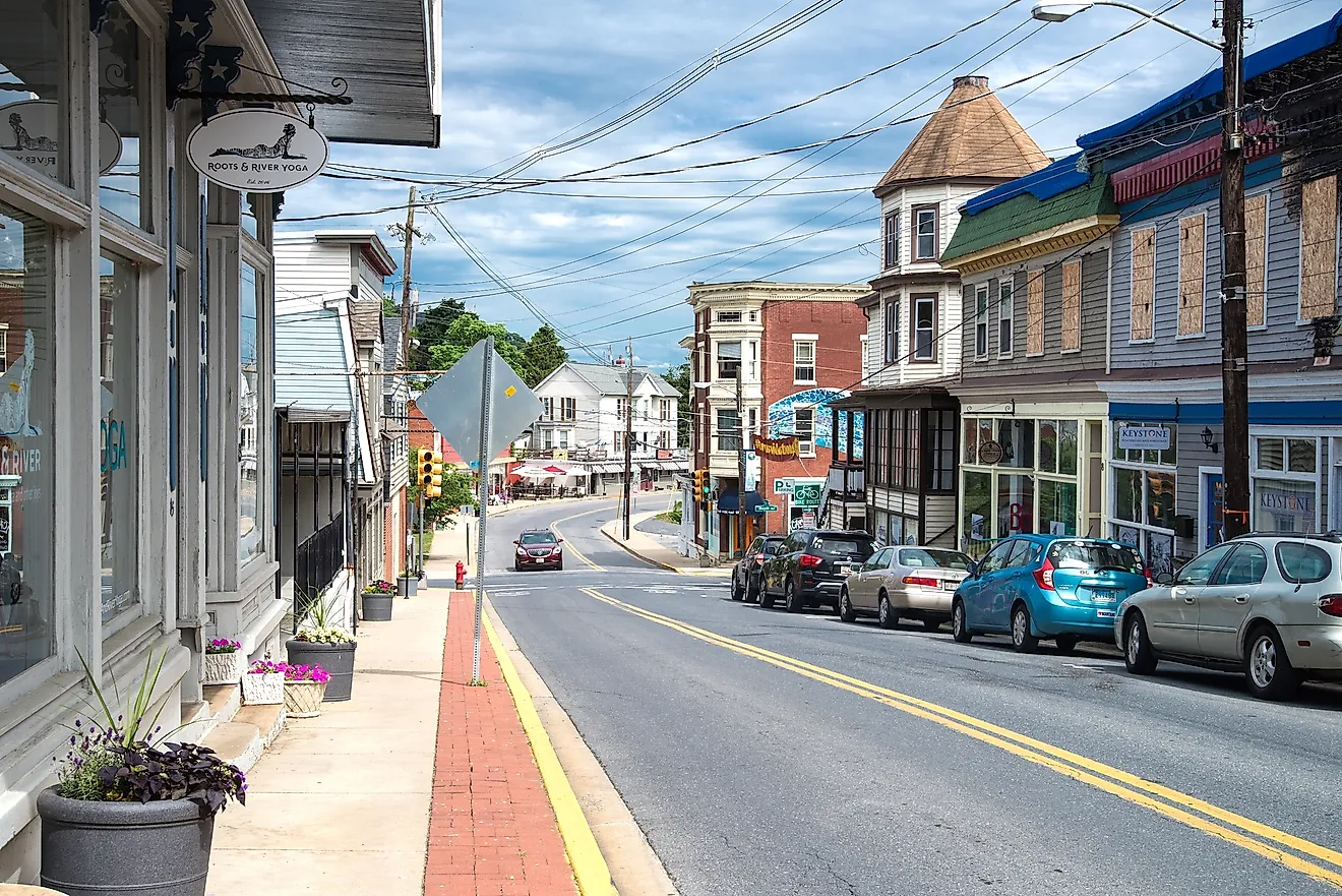 The old town of Brunswick, Maryland. Image credit Kosoff via Shutterstock