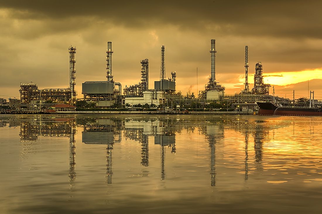 An oil refinery in Iran. 