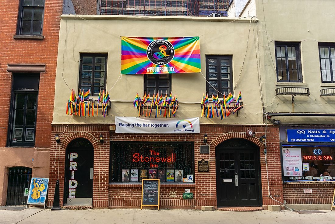 The Stonewall Inn in 2018. Editorial credit: Massimo Salesi / Shutterstock.com.