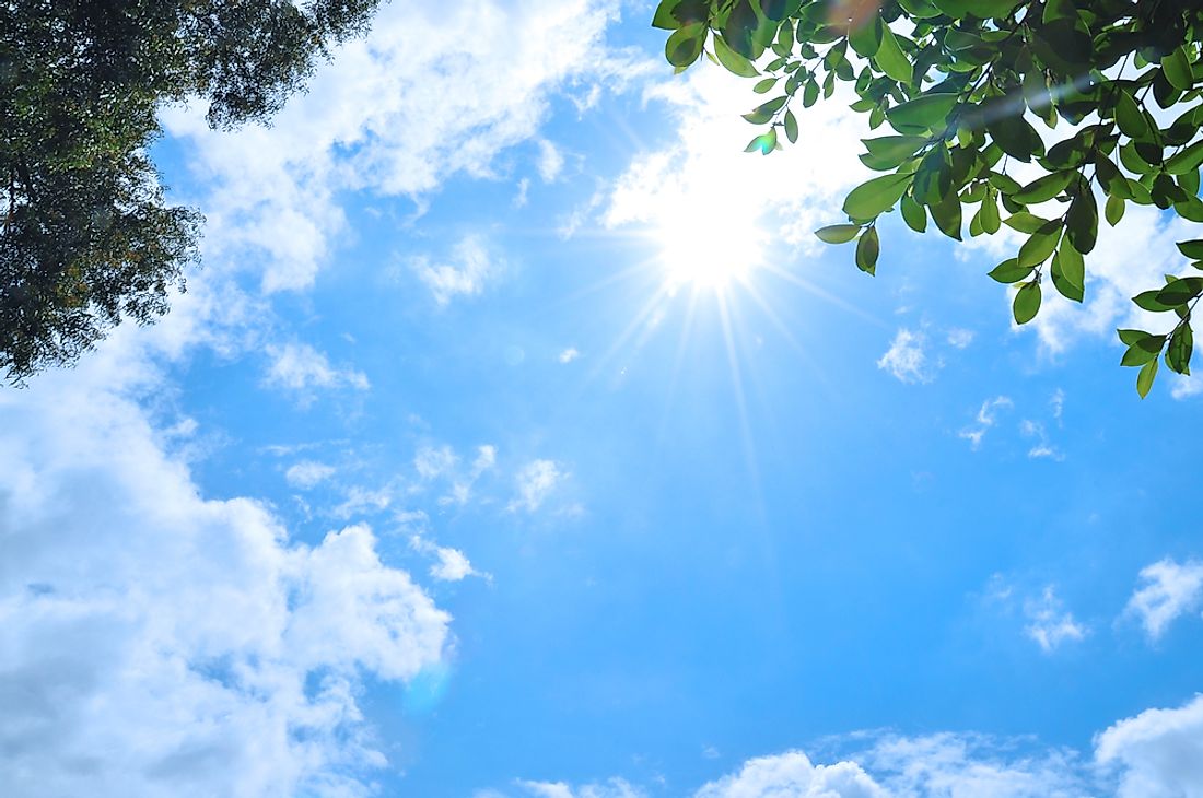 The sun appears to move across the sky throughout the day. 