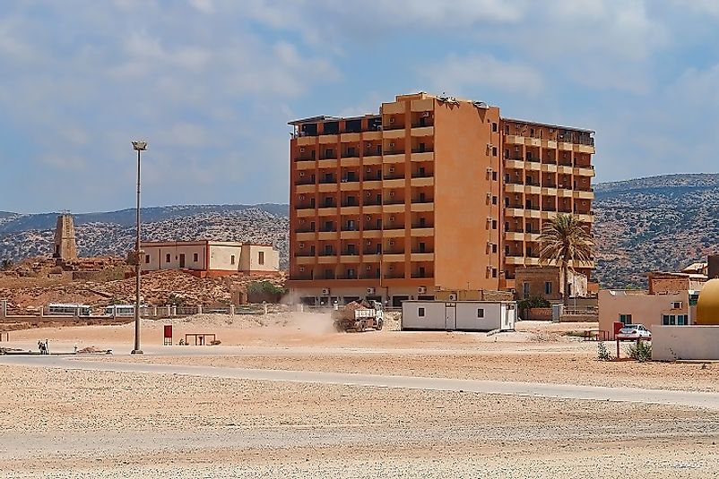 Eastern Libyan cities and towns in Cyrenaica, such as the one pictured above, were struck especially hard by the recent civil war in the country.
