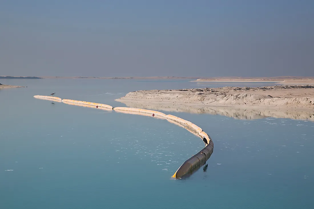 Land reclamation in the UAE. 