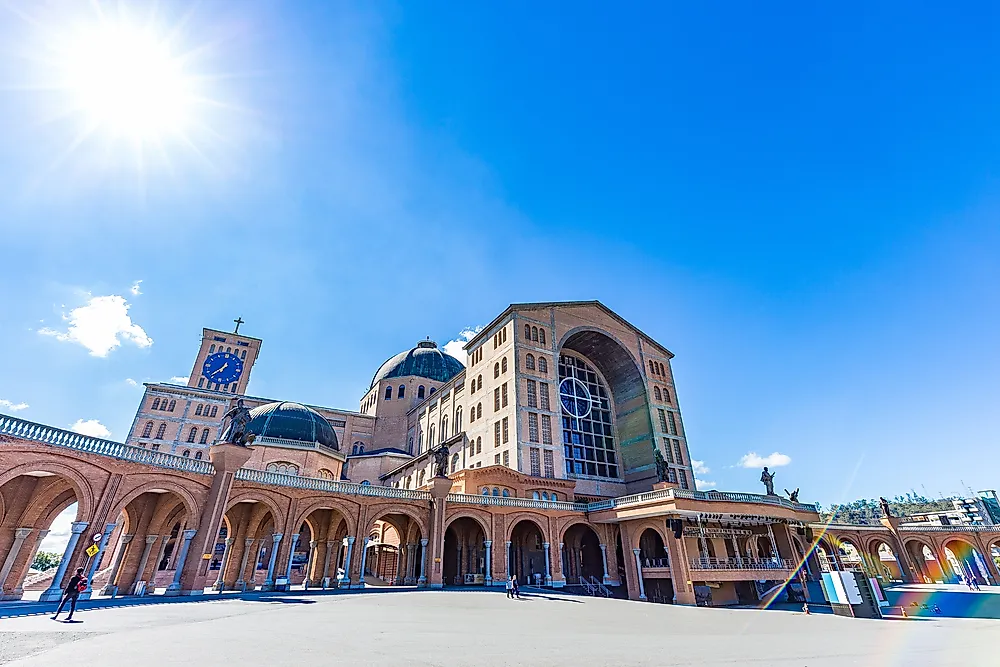 The Basilica of the National Shrine of Our Lady of Aparecida in Brazil. 