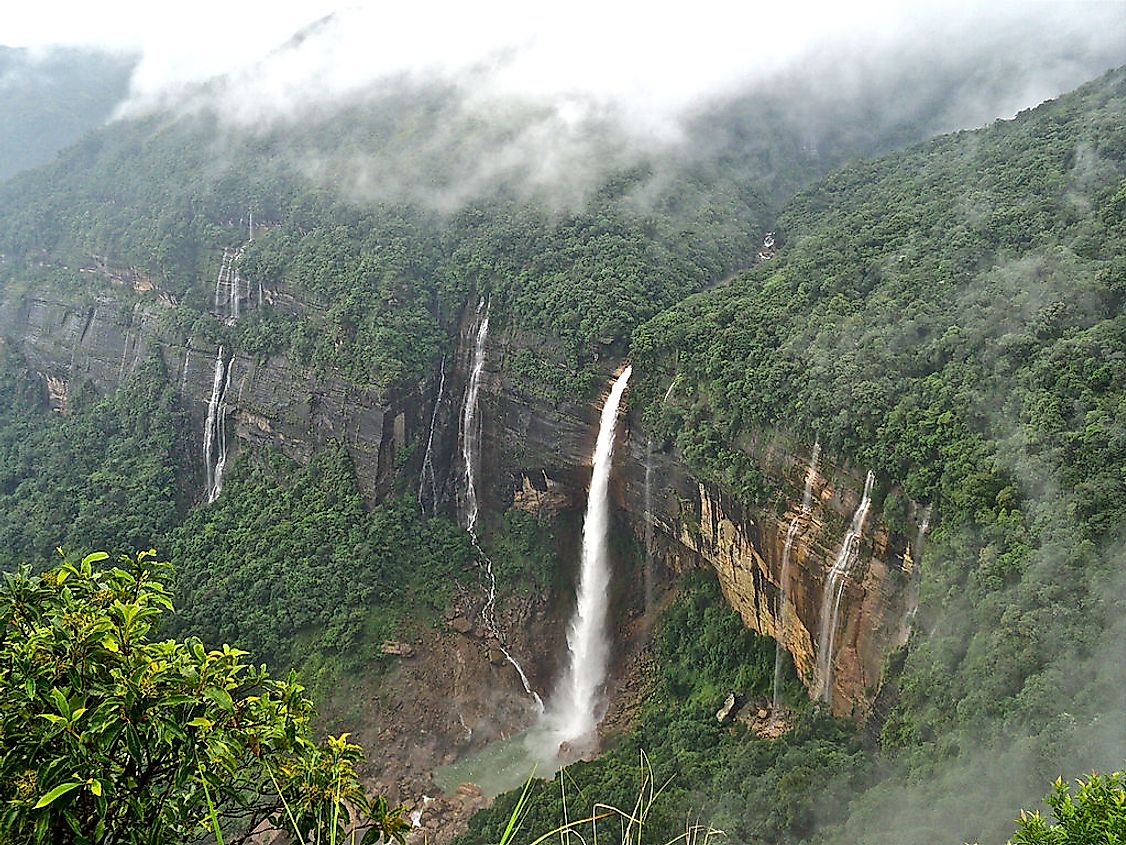Nohkalikai Falls Cherrapunji.