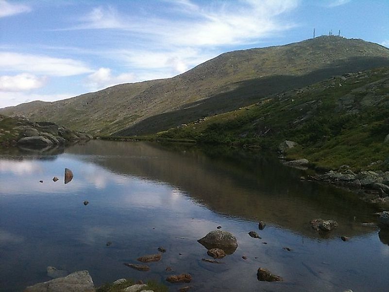 Mount Washington, as it sits above the Lakes of the Clouds in New Hampshire.