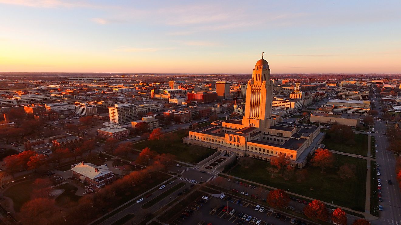 Nebraska state capital Lincoln.